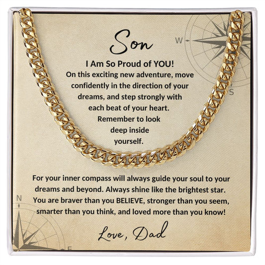 To My Son | Guide Your Soul | Love Dad (Cuban Chain)