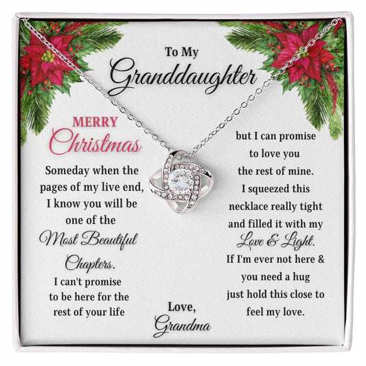 Merry Christmas To My Granddaughter | My Most Beautiful Chapter | Love Grandma (Love Knot Necklace)