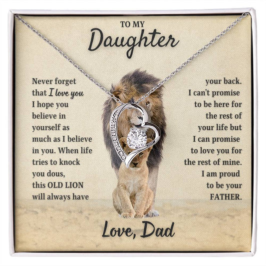 To My Daughter | Dad's Promise | Love Dad (Forever Love Necklace)