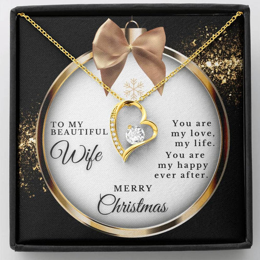 To My Beautiful Wife | My Love Merry Christmas (Forever Love Necklace)