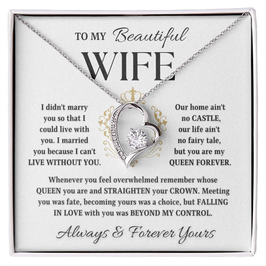 To My Beautiful Wife | Falling Beyond My Control (Forever Love Necklace)